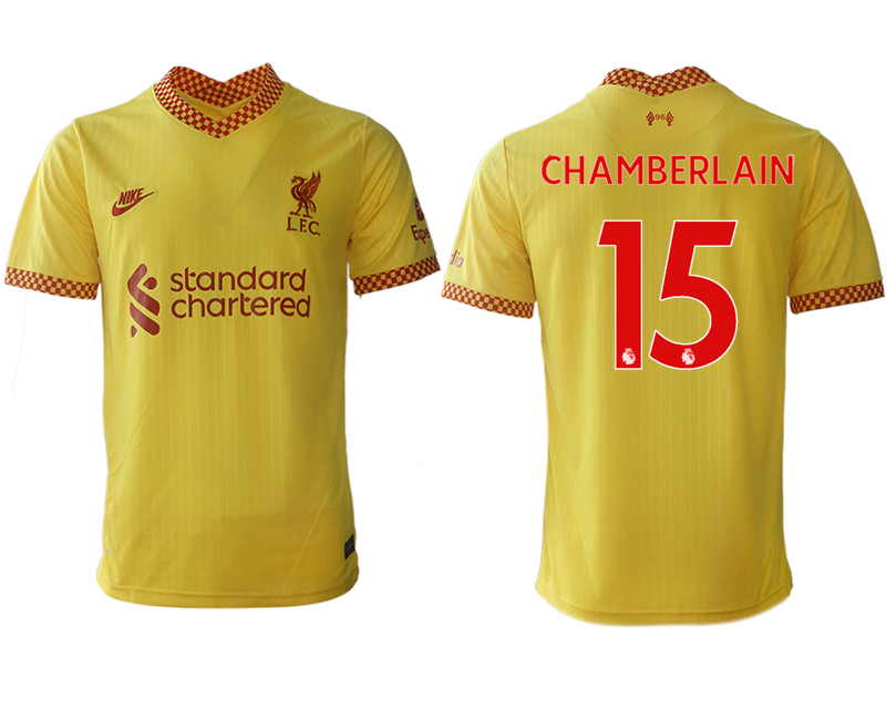 Cheap Men 2021-2022 Club Liverpool Second away aaa version yellow 15 Soccer Jersey